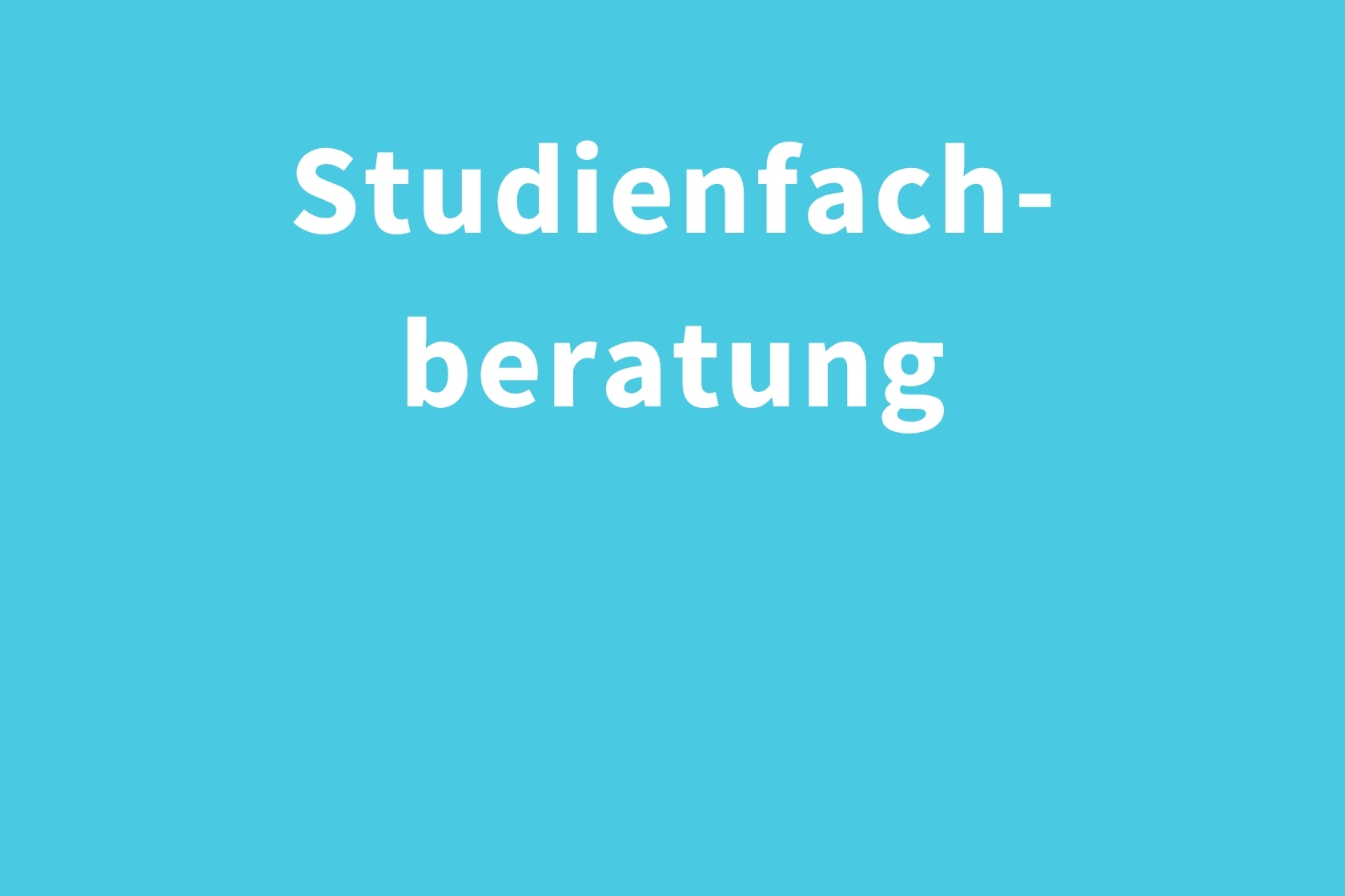Studienfachberatung