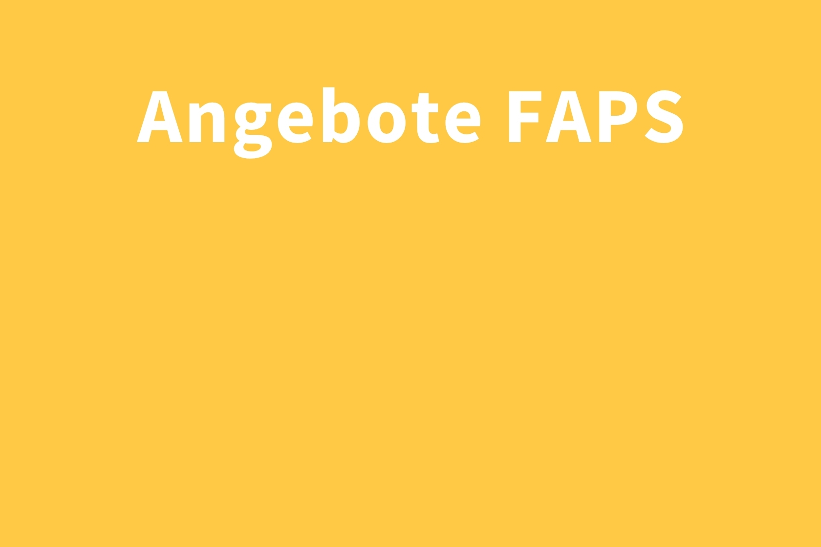 Angebote FAPS