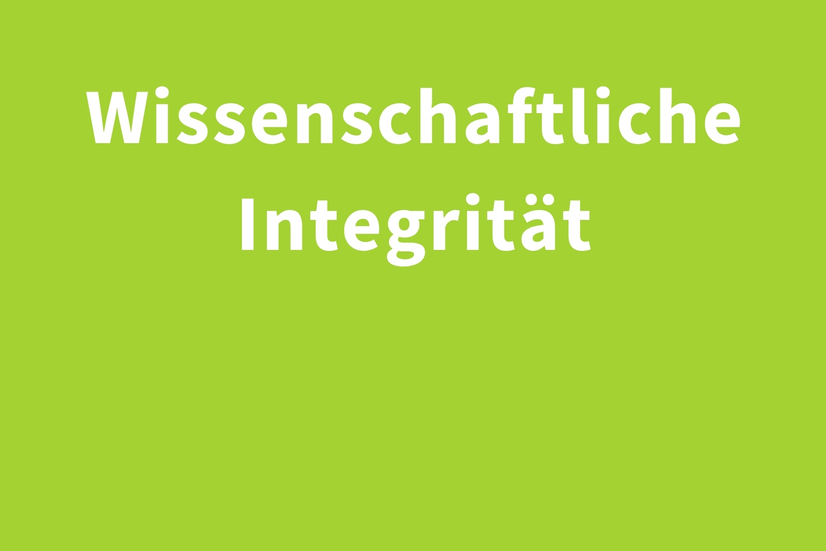 Wissenschaftliche Integrität
